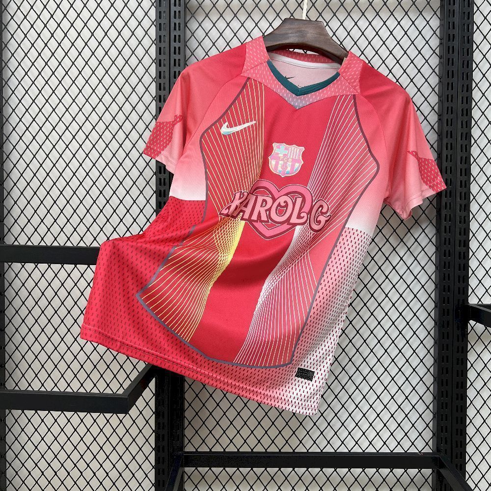 25-26 Barcelona Pink X KAROLG Football T-Shirt Custom Edition AAAAJersey Dropship Yupoo