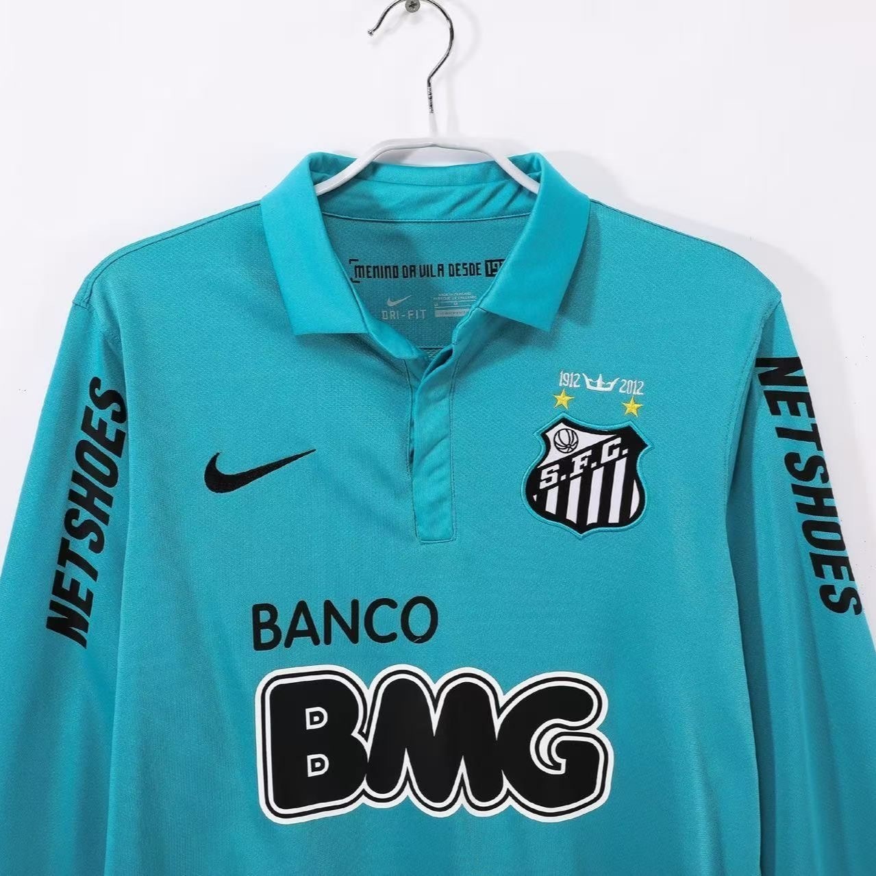 12-13 Santos Away Retro Kit Football Long Sleeve Blue Shirt AAAAJersey Supplier Yupoo 3