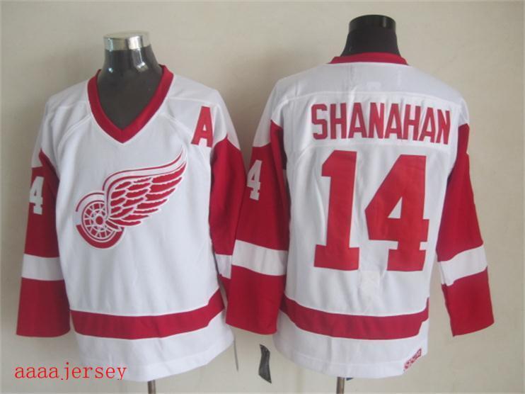 Red Wings retro ice hockey jersey M-3XL 底特律红翼队复古冰球服 1