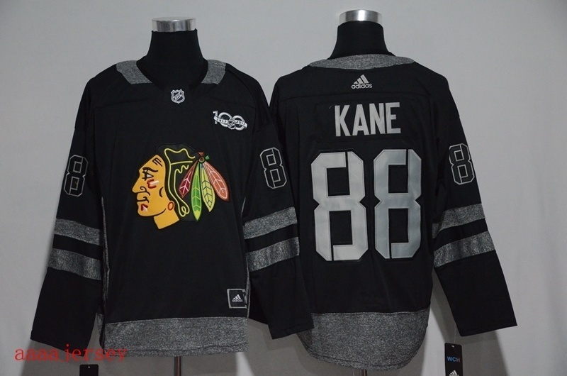 Chicago Blackhawks 100 anniversary ice hockey jersey M-3XL 芝加哥黑鹰队100周年纪念版冰球服 5