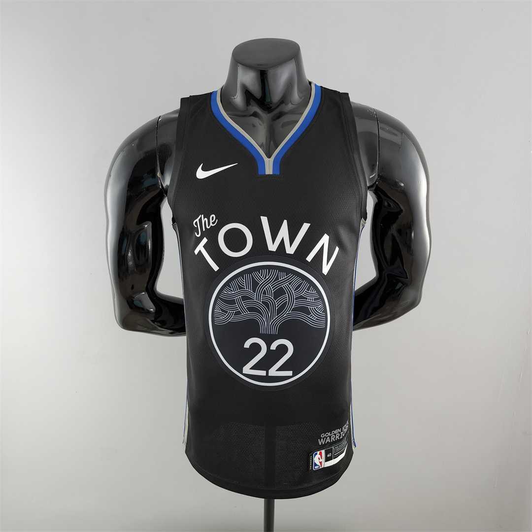 2020 WIGGINS #22 Warriors City Edition Black and Grey NBA Jersey