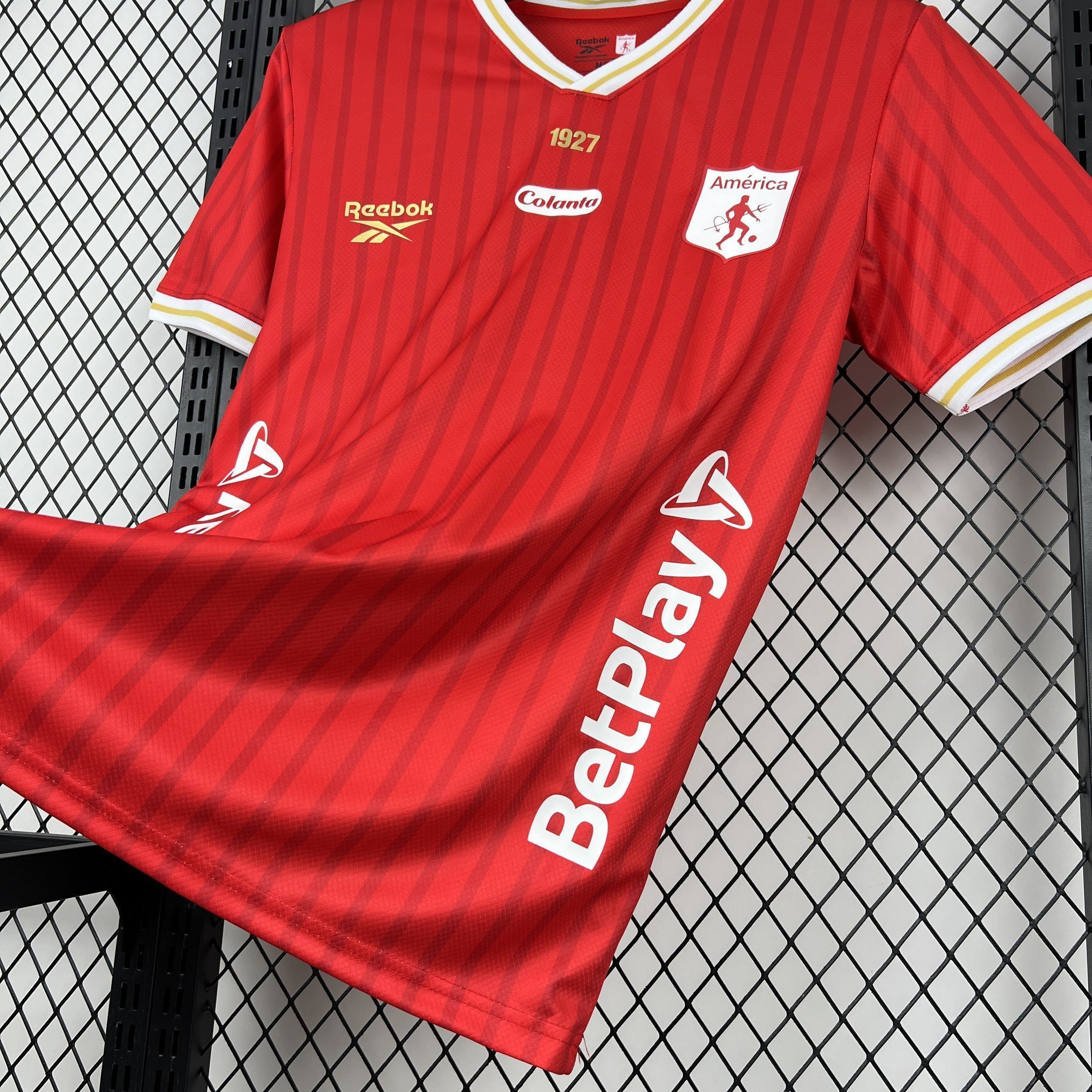 26-27 América de Cali Mens Home Red Kit Soccer T-Shirt AAAAJersey Supply Yupoo 6