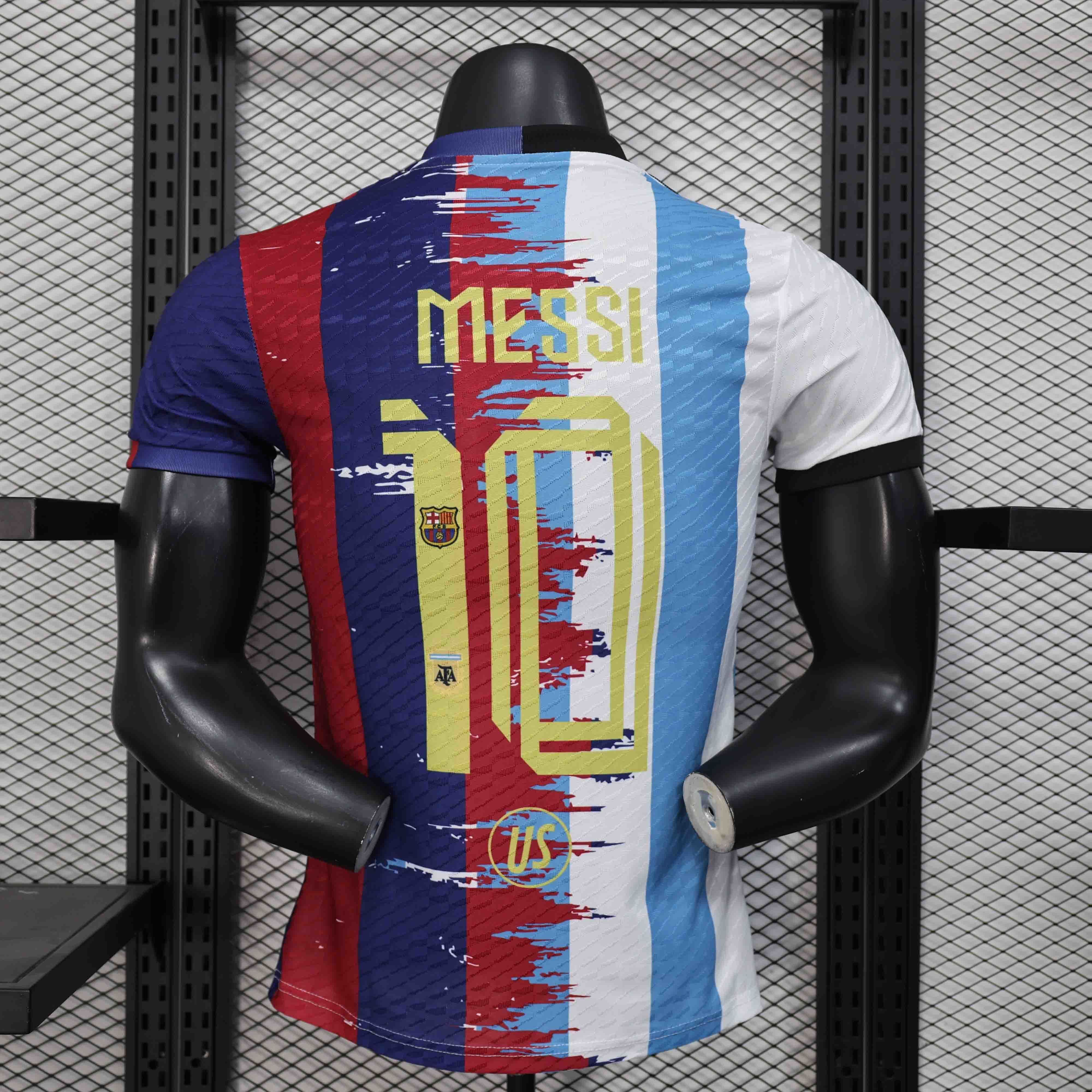 25-26 Messi Exclusive Barcelona-Argentina Kit Player Version Shirt AAAAJersey Wholesale Yupoo-1 1