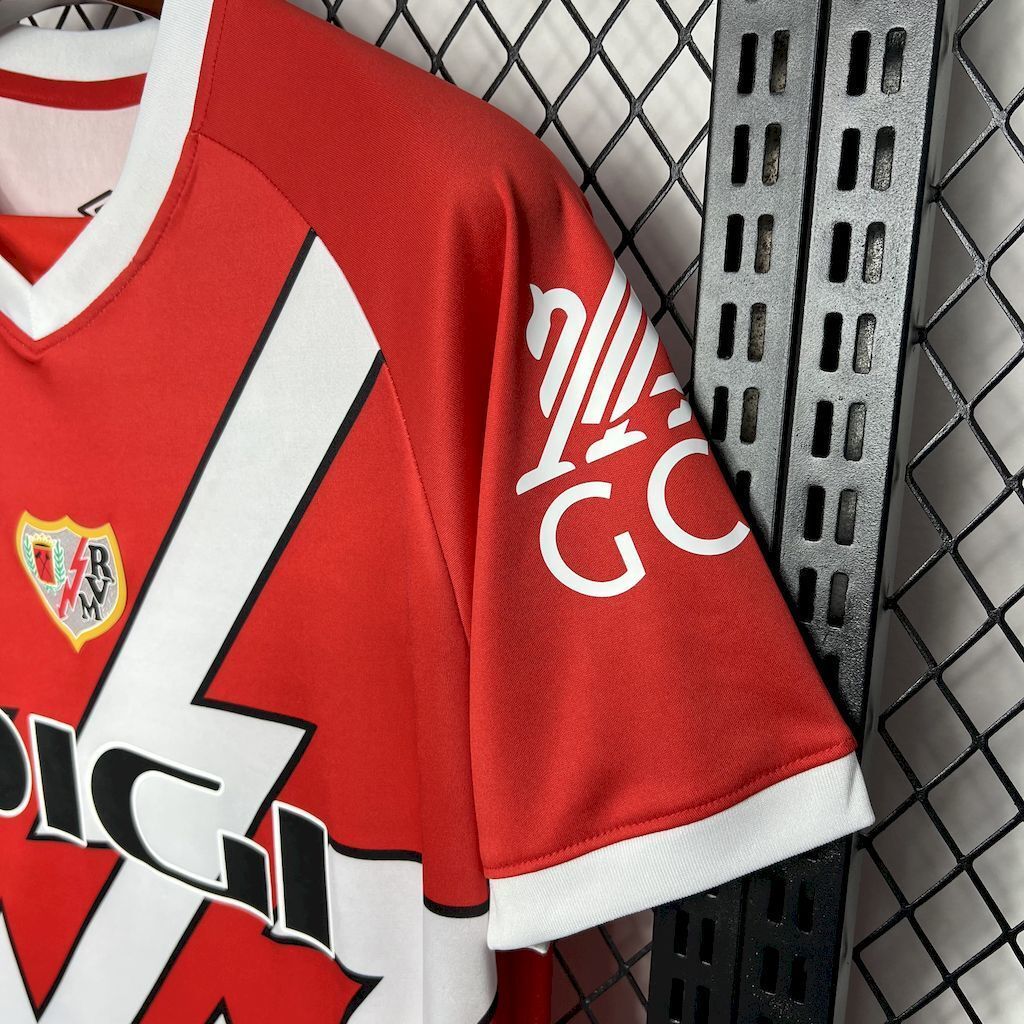 24-25 Rayo Vallecano Home Shirt Soccer Uniforms Soccer AAAAJersey Yupoo 1