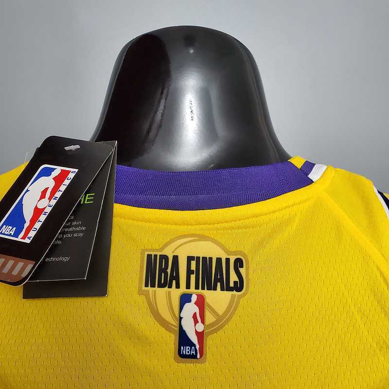 New KUZMA #0 Lakers Commemorative Edition Round neck yellow 1