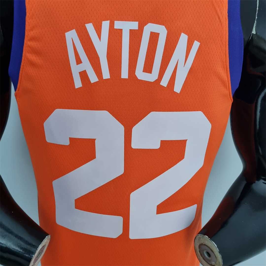 75th Anniversary AYTON#22 Phoenix Suns Jordan Theme Orange NBA Jersey 9