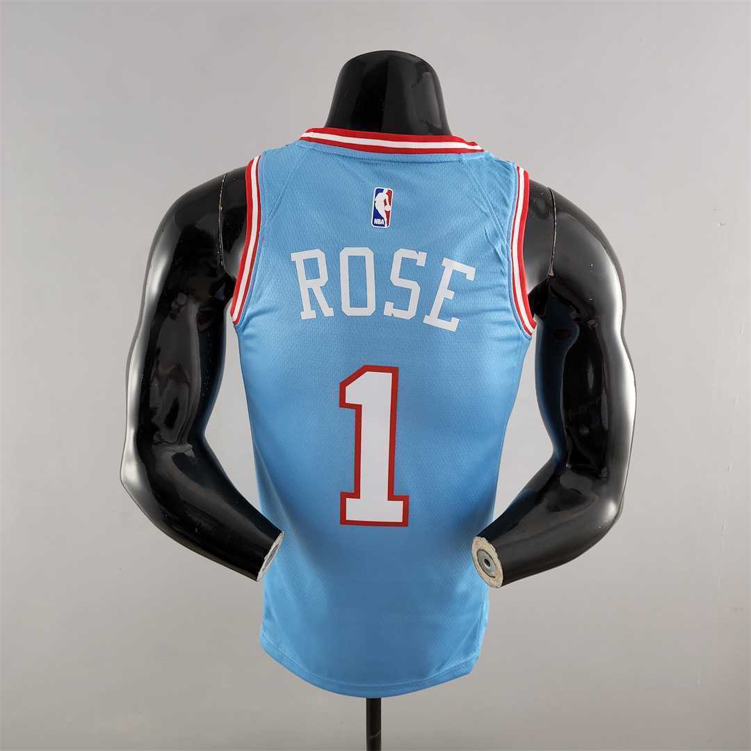 Chicago Bulls ROSE#1 Blue NBA Jersey 6