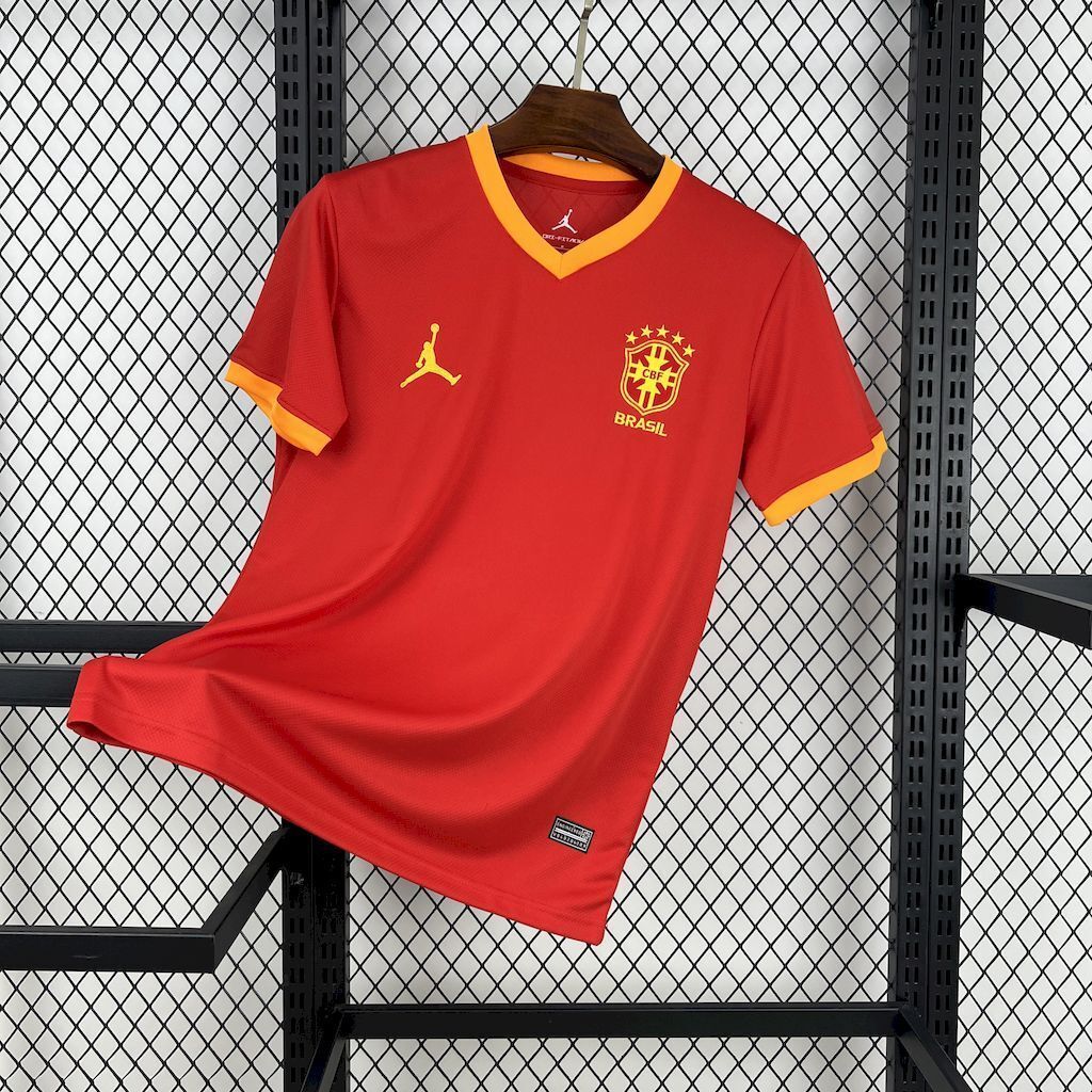 2025 Brazil x Jordan Red Special Edition Shirt Soccer Uniform AAAAJersey Wholesale Yupoo