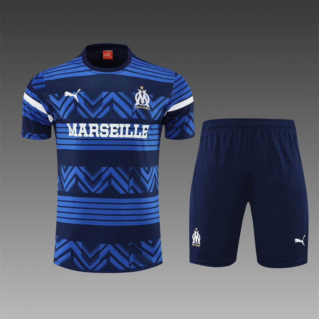 22-23 Marseille training suit short sleeve kit blue 9