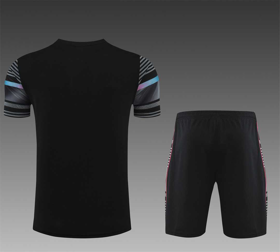 22-23 Manchester City Training Wear Short Sleeve Kit Black 9