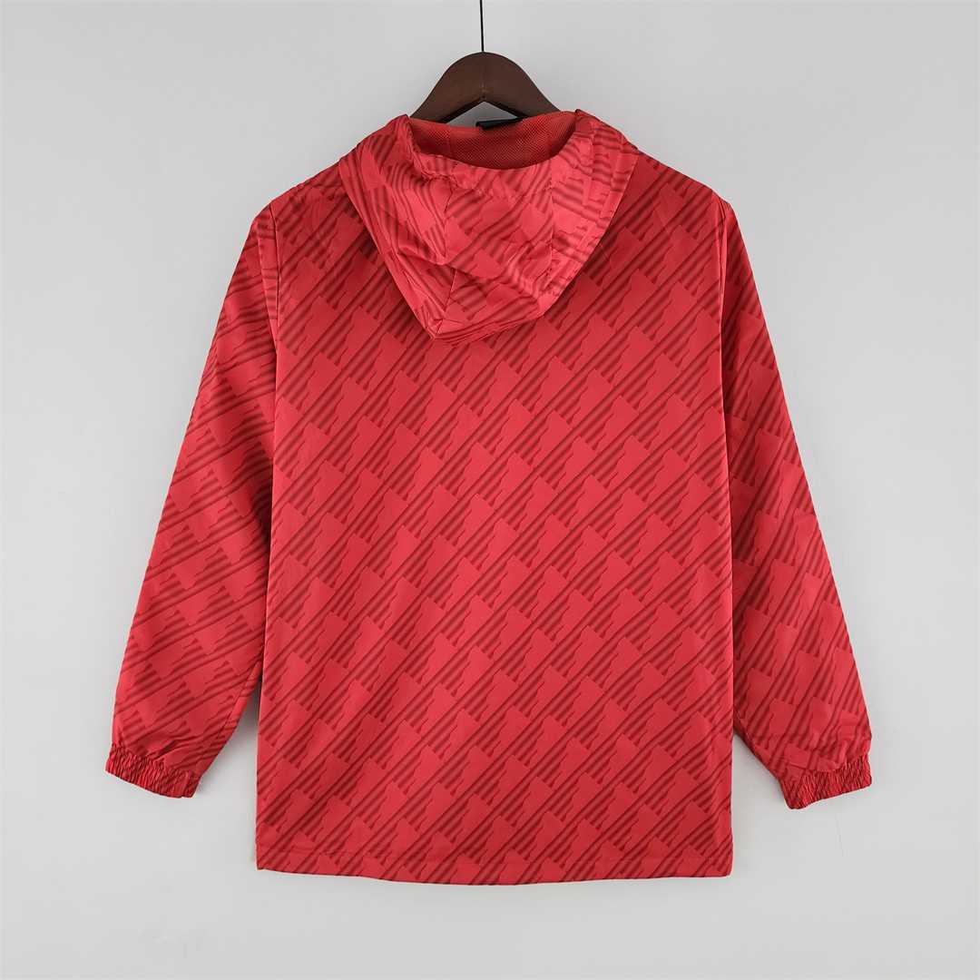 2022 Manchester United red-white edge Windbreaker 6