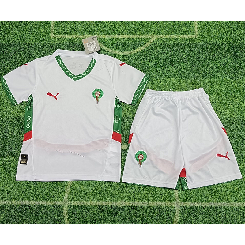 24-25 Morocco Away Kid Kits Youth Apparels Soccer AAAAJersey Yupoo