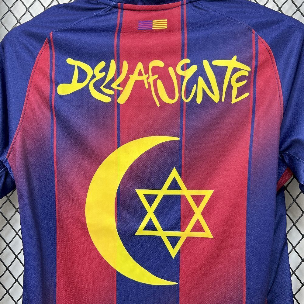 25-26 Barcelona x Dellafuente Home Kit Football T-Shirt AAAAJersey Supply Yupoo 2
