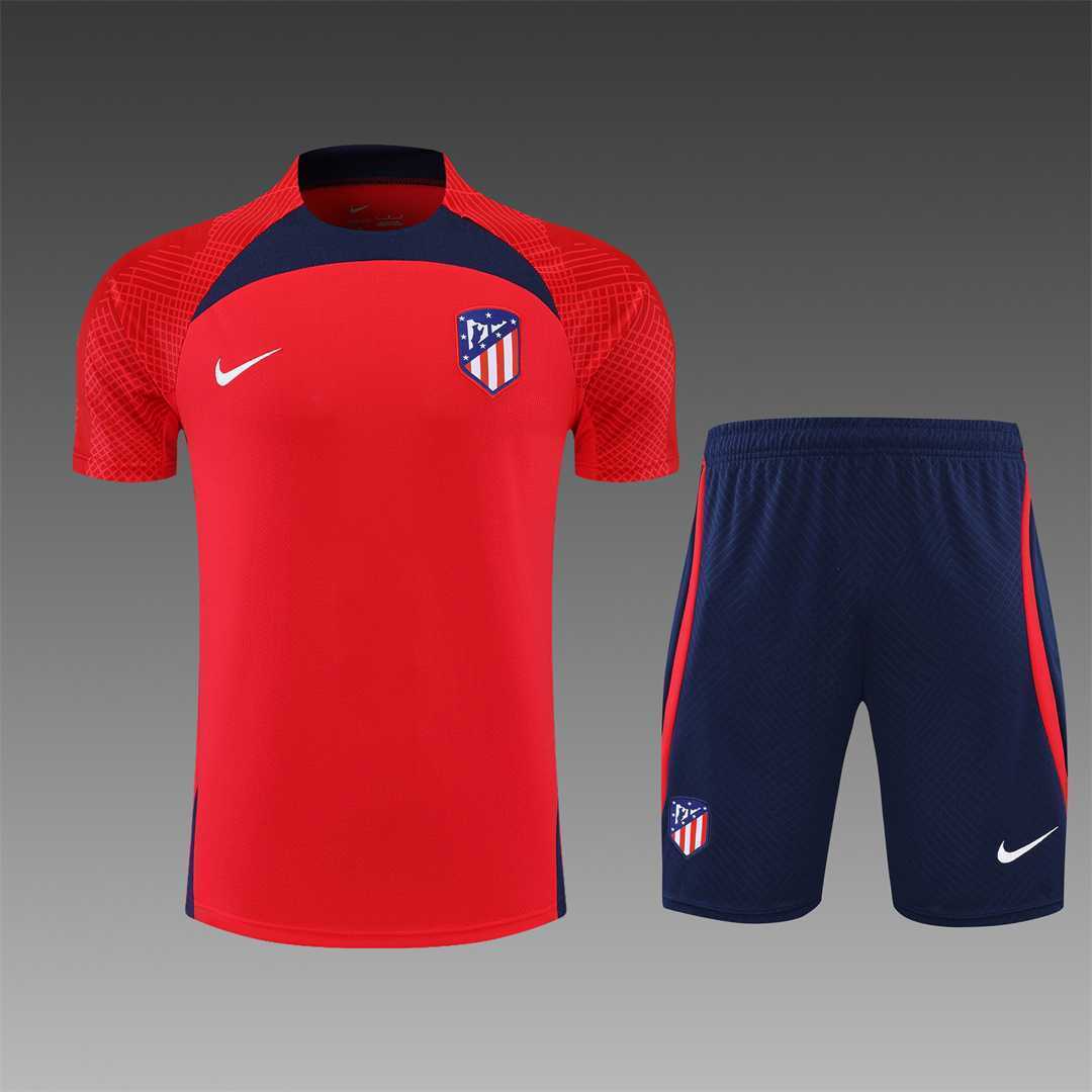 22-23 Atletico Madrid training suit short sleeve kit red 18
