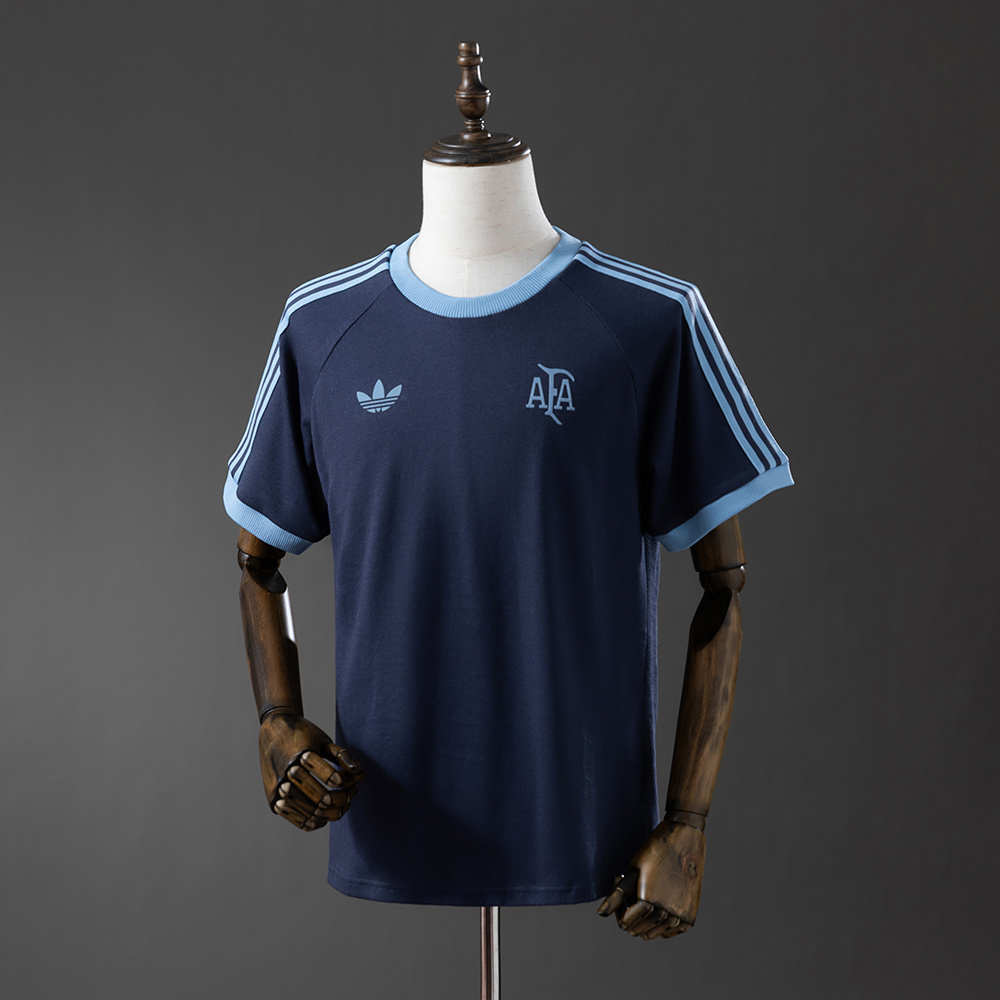 2025 Argentina adidas 50th Anniversary Navy Cotton T-shirt
