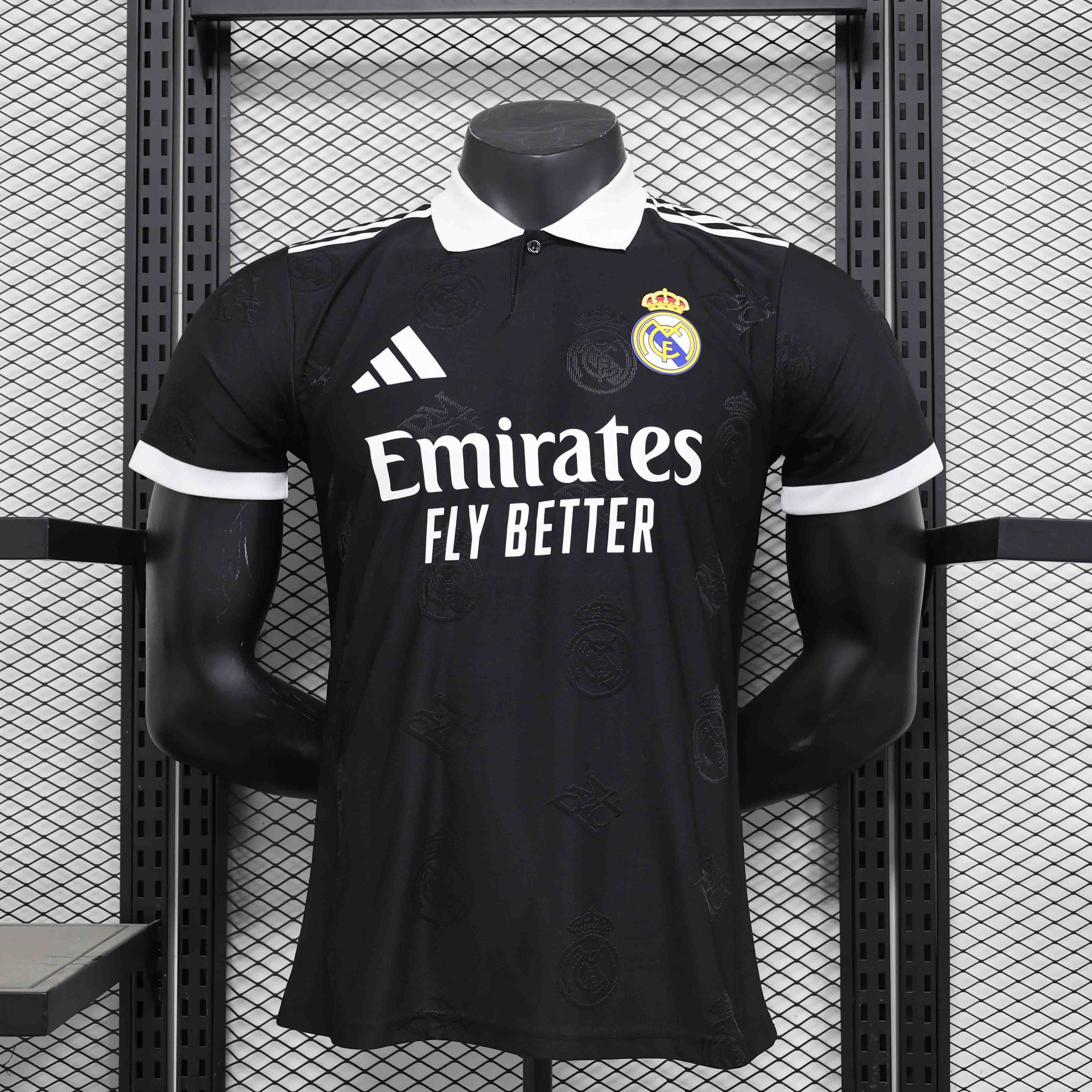 25-26 Real Madrid OG Special Edition Black Player Version POLO Shirt AAAAJersey Supplier Yupoo