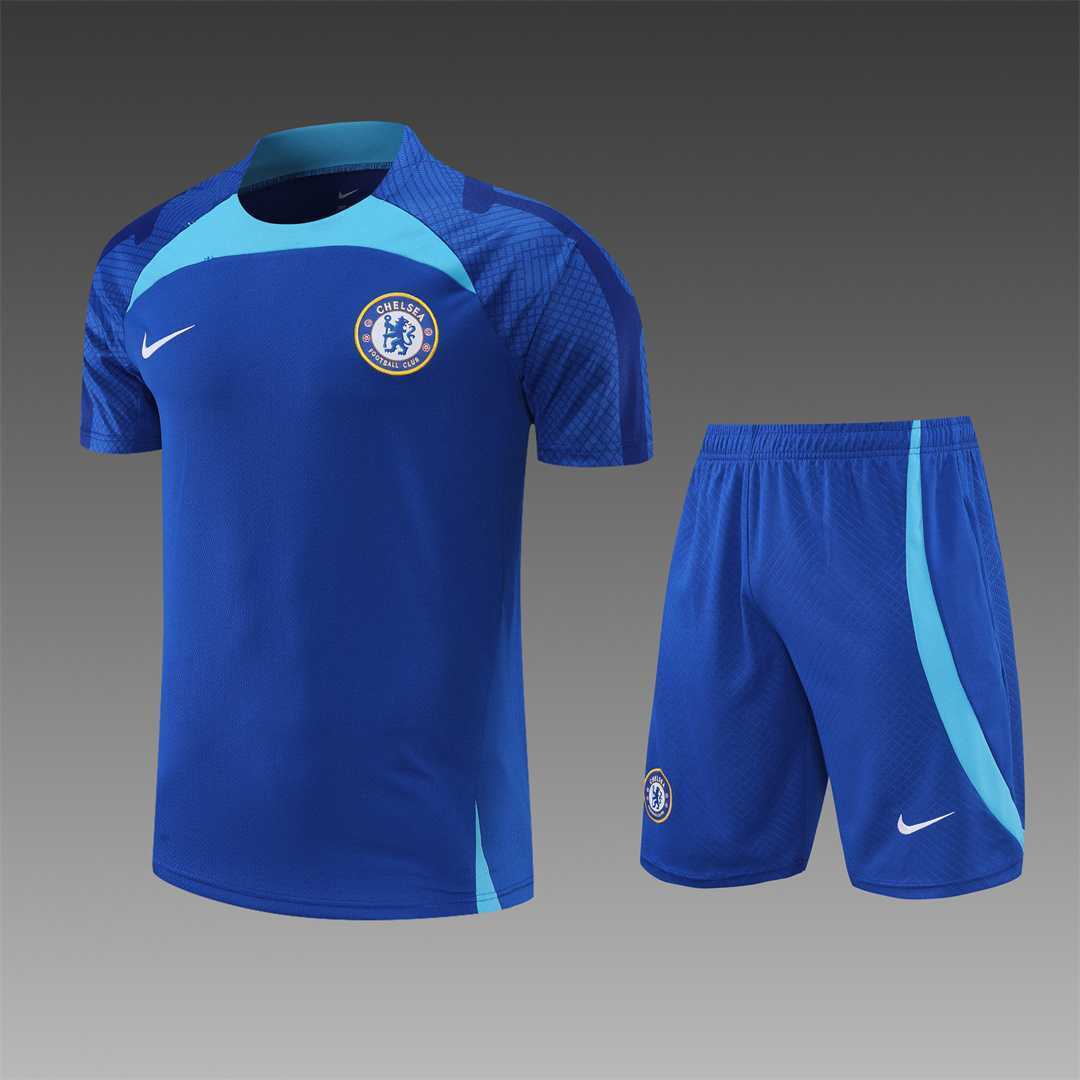 22-23 Chelsea Training Short Sleeve Kit Blue