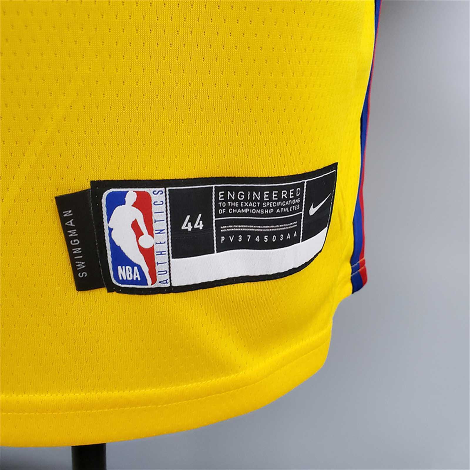 2018 Warriors#30 Chinese Dragon Robe Yellow 6