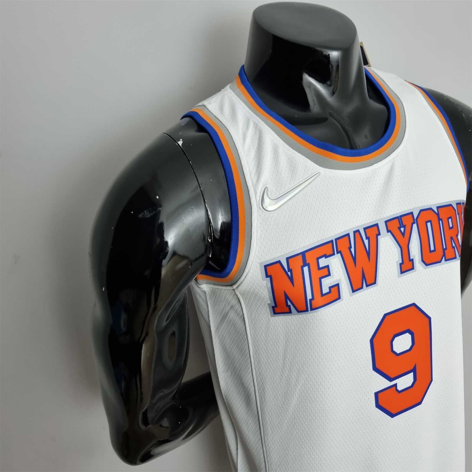 75th Anniversary Barrett #9 New York Knicks White NBA Jersey 4