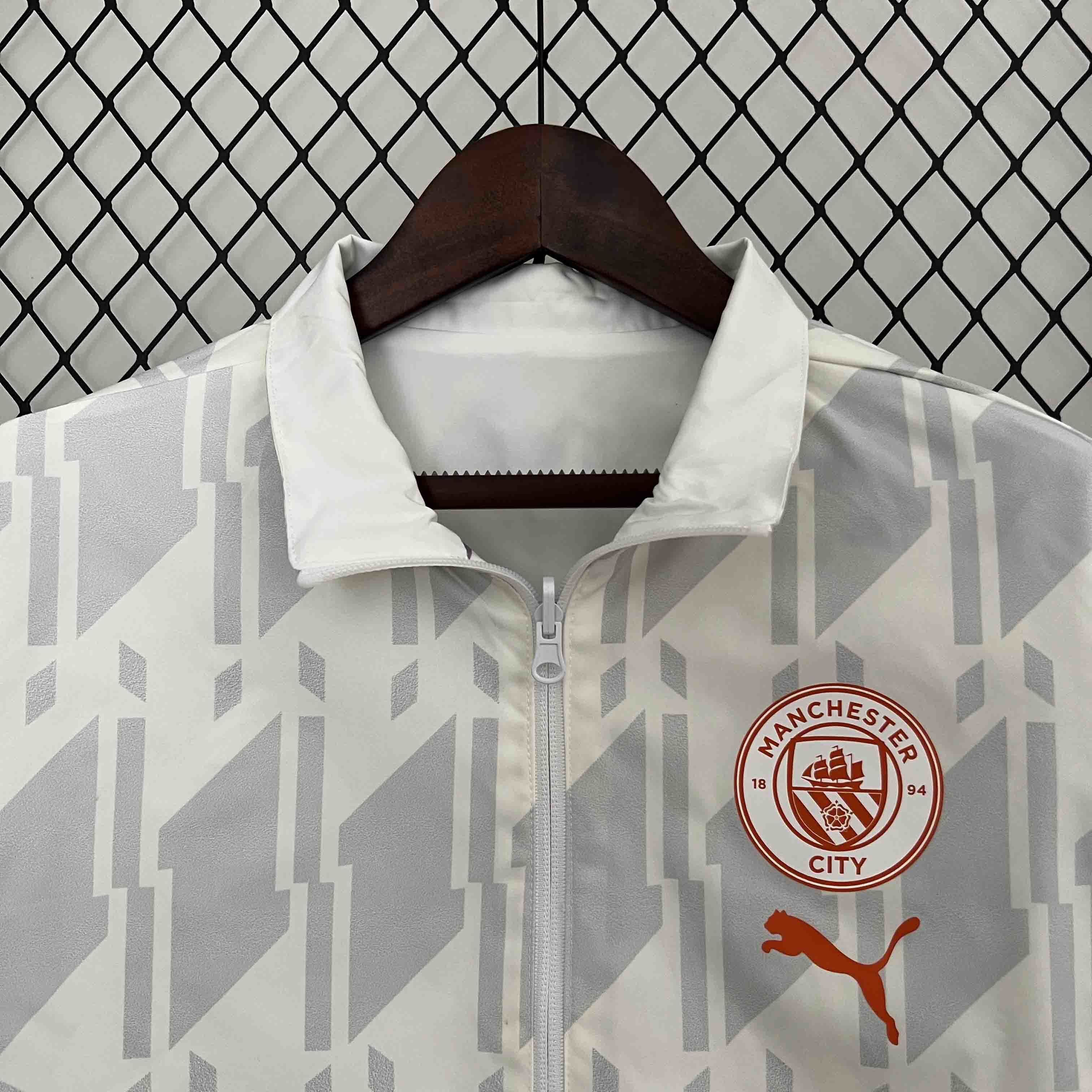 2024 Manchester City Trench Coat Reversible Windbreaker Jacket Soccer AAAAJersey Yupoo 5