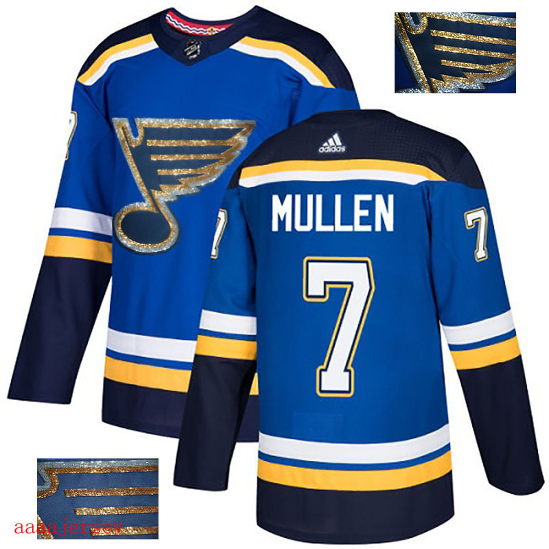 2018 St. Louis Blues ice hockey jersey M-3XL 圣路易蓝调队时尚亮片款冰球服 8