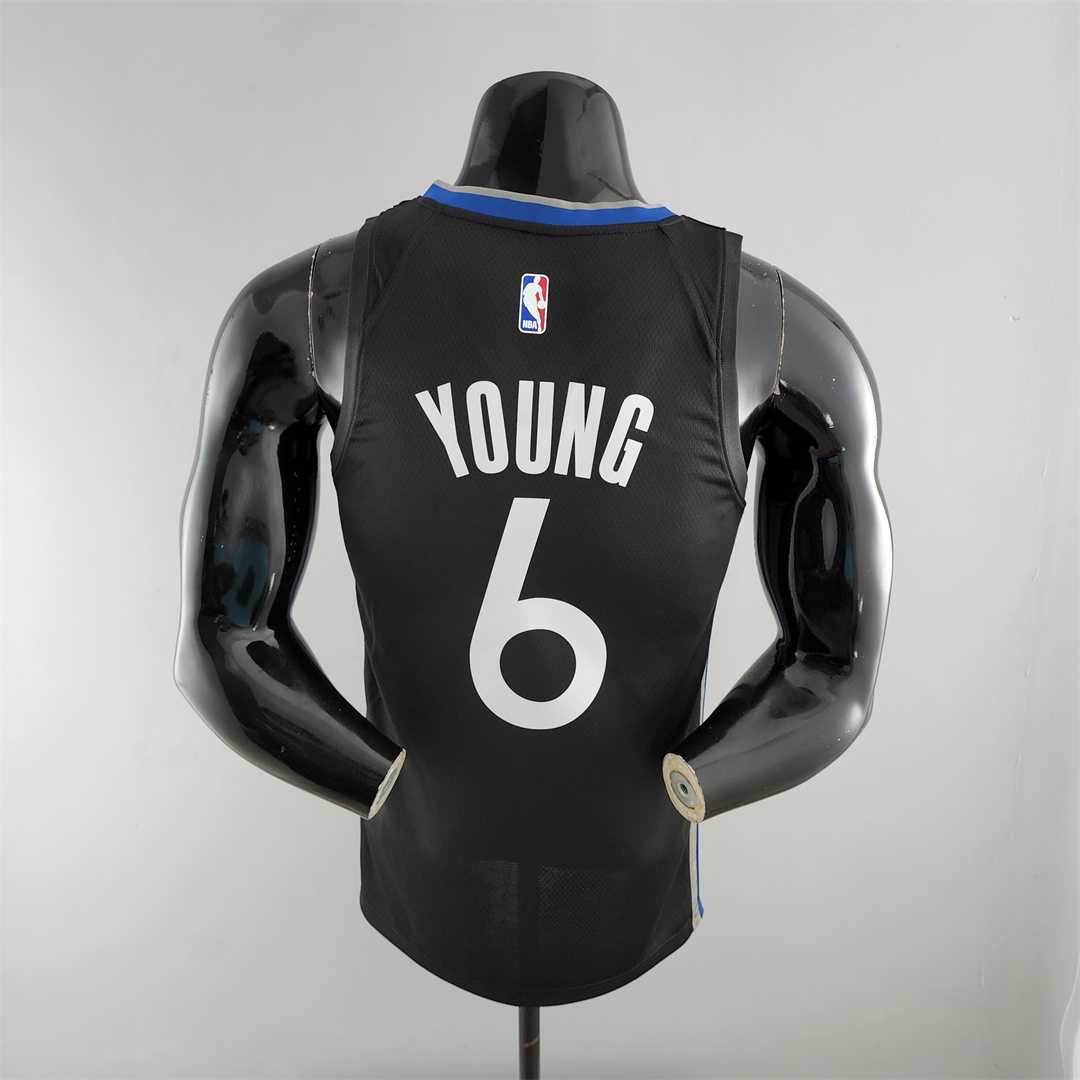 2020 YOUNG #6 Warriors City Edition Black and Grey NBA Jersey 9