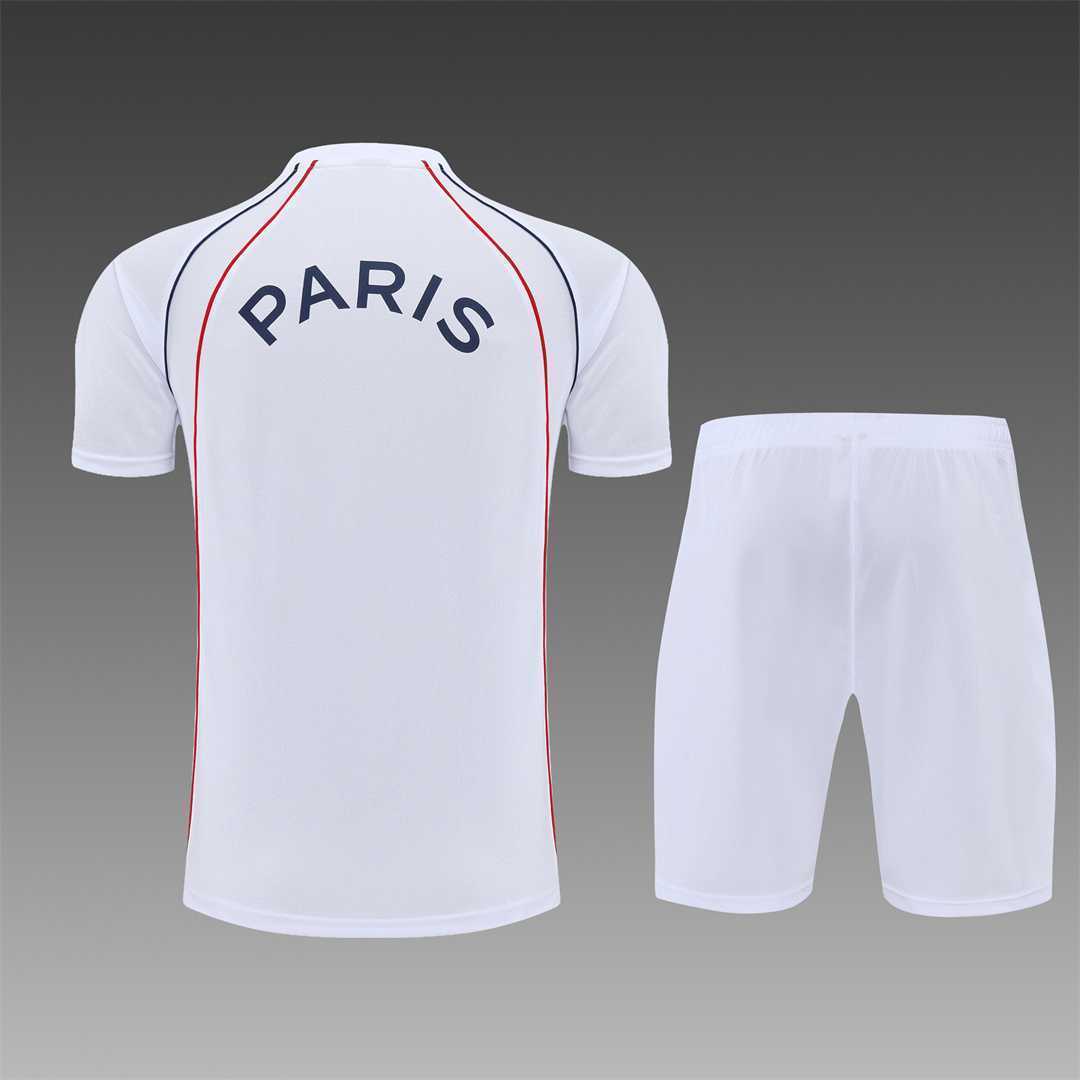 22-23 PSG training suit short sleeve kit White 7
