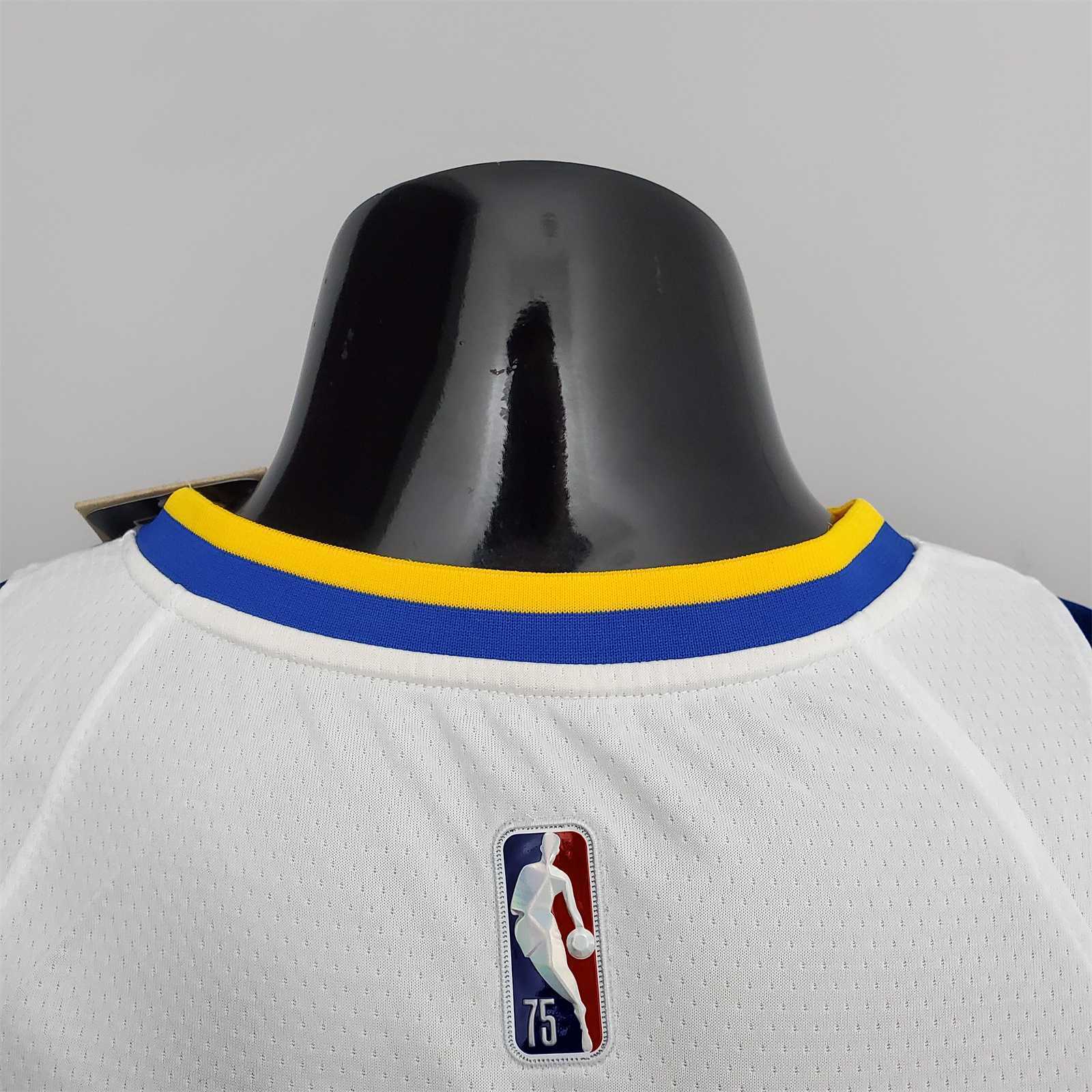 75th Anniversary Golden State Warriors Curry #30 Mexico Edition White NBA Jersey 6