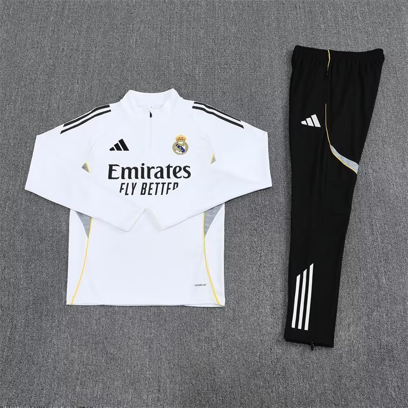25-26 Real Madrid White Training Kit Soccer AAAAJersey Yupoo S-2XL 1