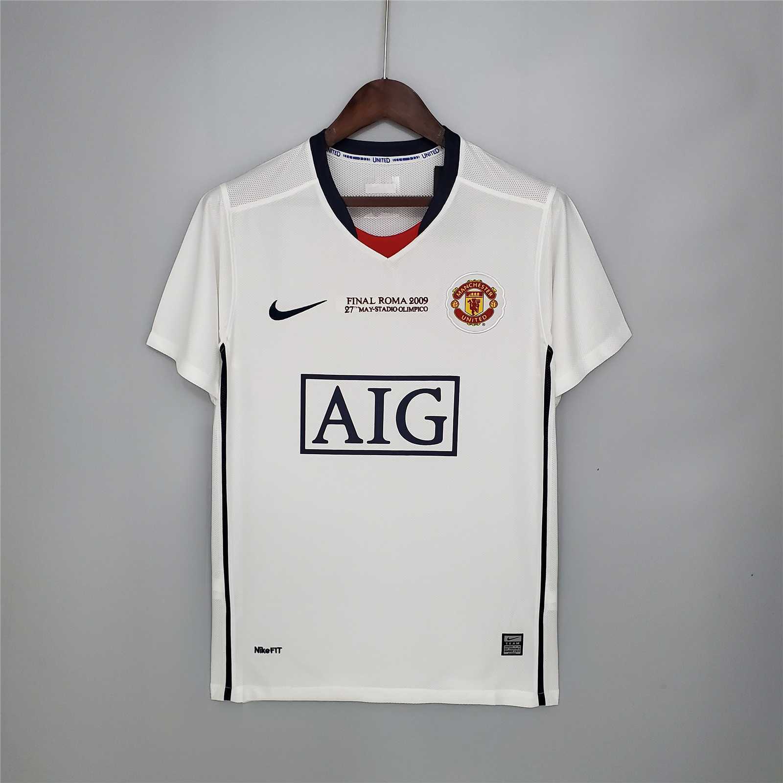 08-09 Manchester United away white Champions League