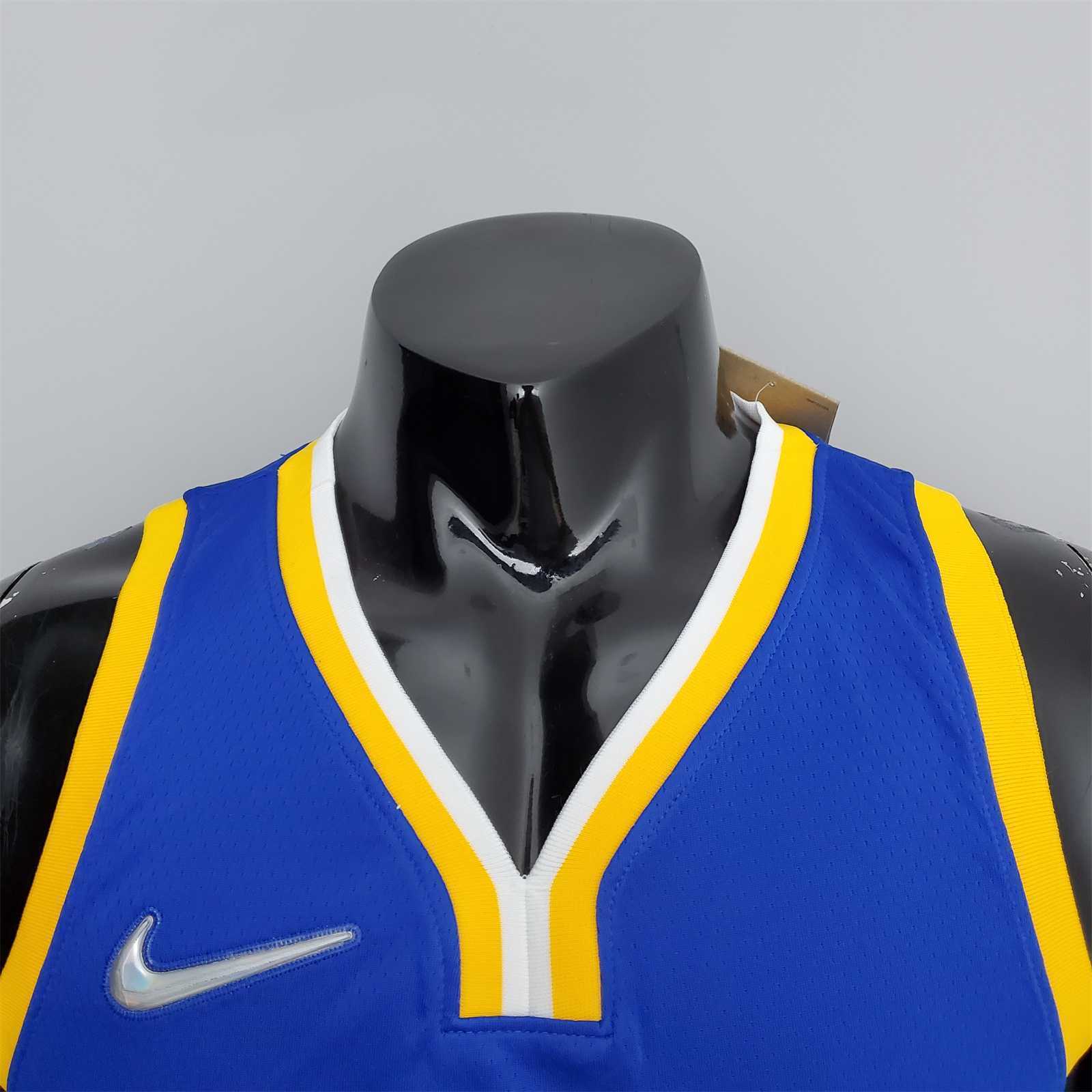 75th Anniversary Golden State Warriors CURRY#30 Mexico Blue NBA Jersey 5