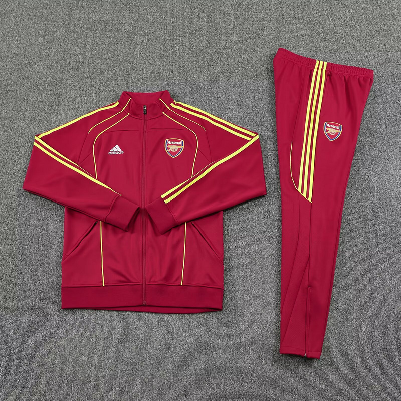 25-26 Arsenal Long Sleeve Red Training Soccer Suit Yupoo 1