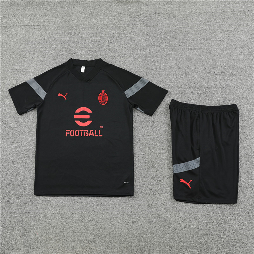 22-23 AC Milan Training Kit Black 2