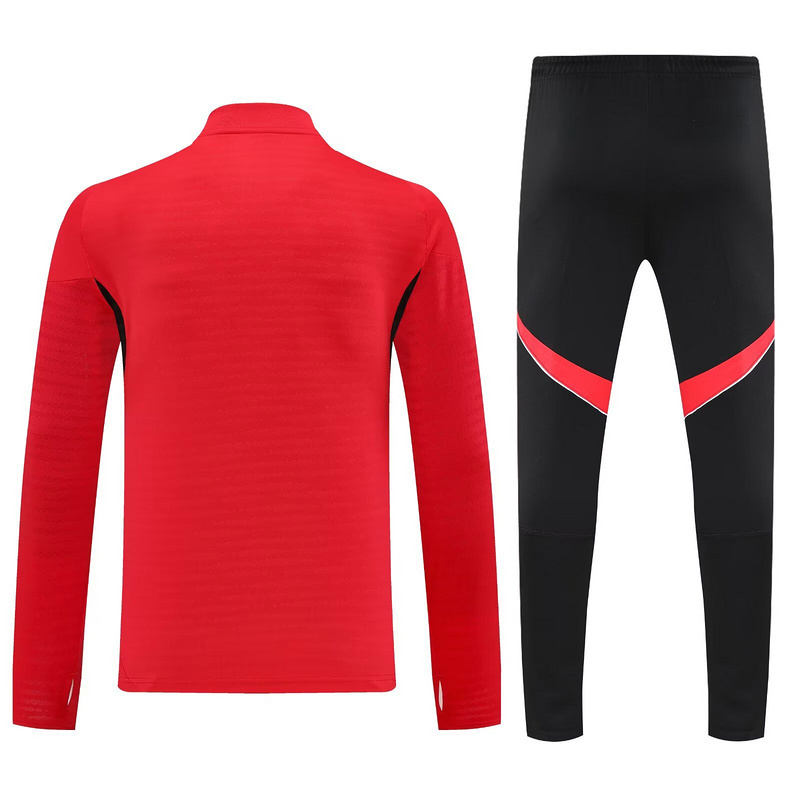 25-26 Manchester United Training Kits Red Long Football Tracksuits 1