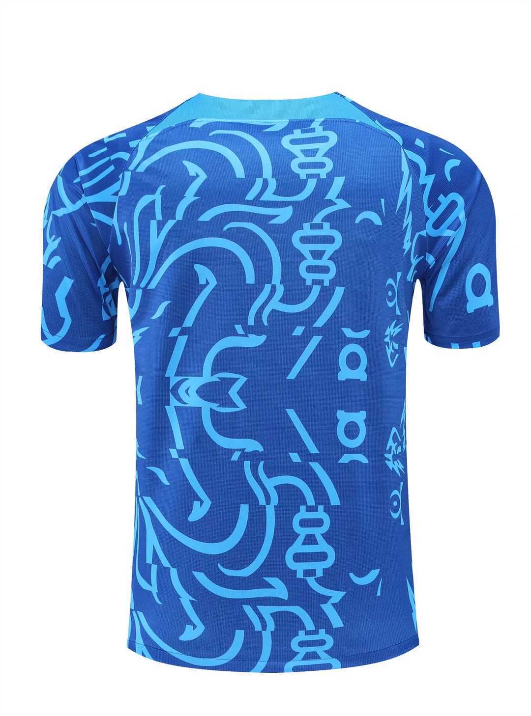 22-23 Chelsea training suit Short Sleeve kit Blue Camo 1