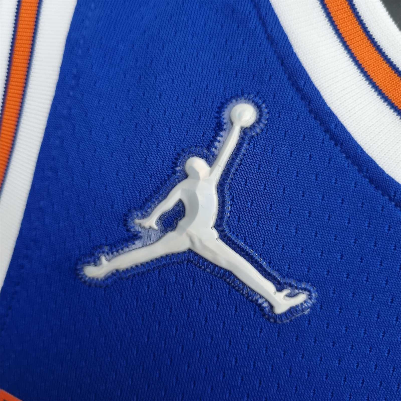 75th Anniversary Anthony #7 New York Knicks Jordan Limited Blue NBA Jersey 4