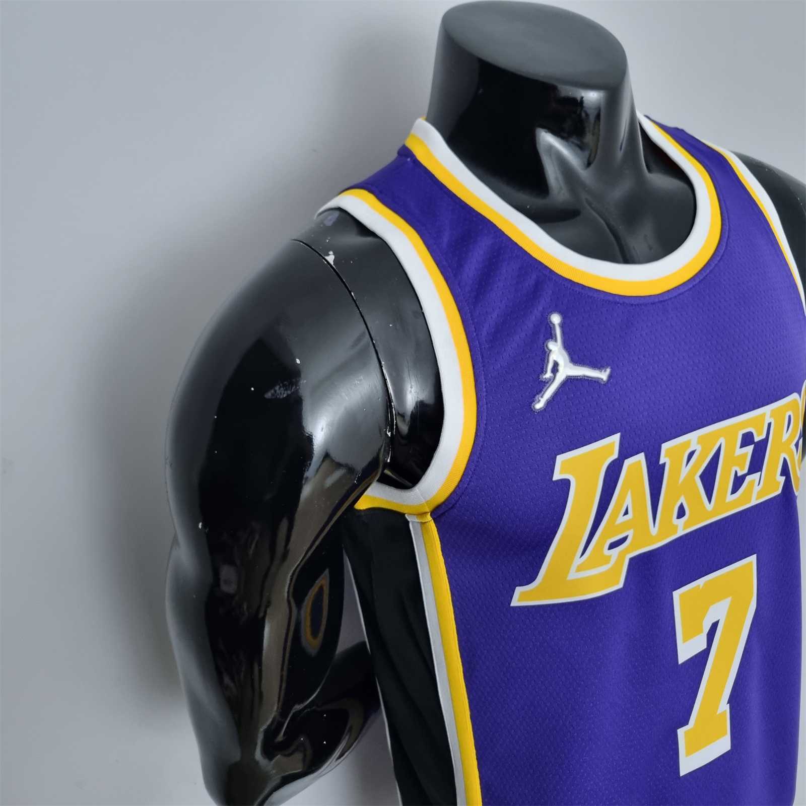 75th Anniversary Anthony #7 Los Angeles Lakers Jordan Purple NBA Jersey 7