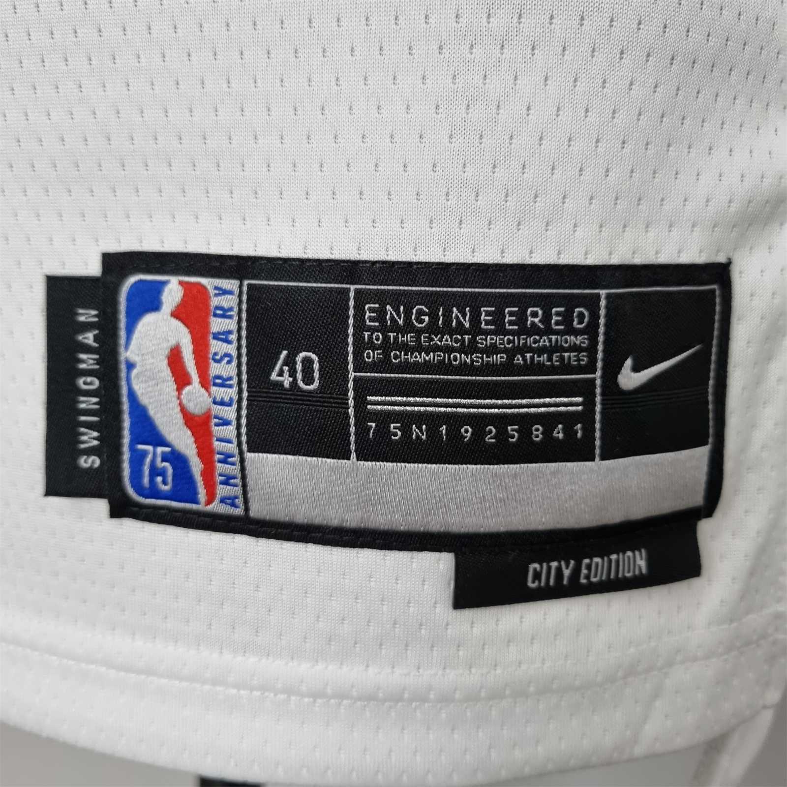 75th Anniversary Randle #30 New York Knicks White NBA Jersey 1