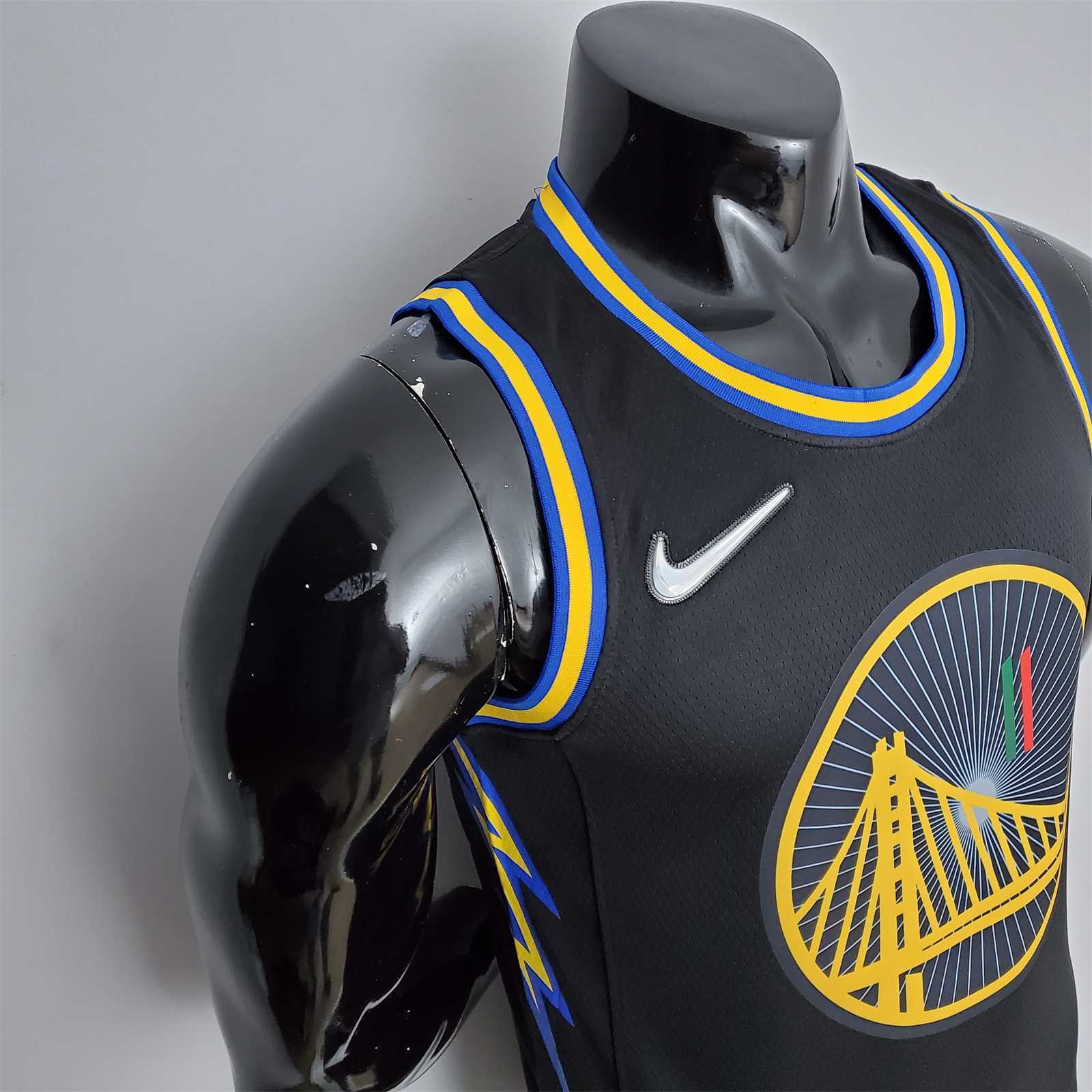 2022 75th Anniversary Golden State Warriors Thompson #11 Mexico Edition Black NBA Jersey 8