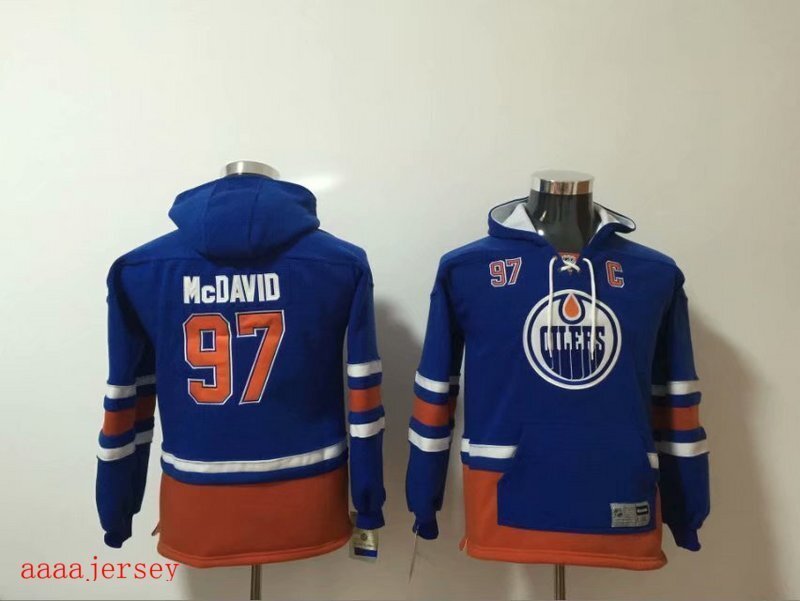 Edmonton Oilers kids hoodie ice hockey jersey SM-LXL 埃德蒙顿油人队童装帽衫冰球服 1