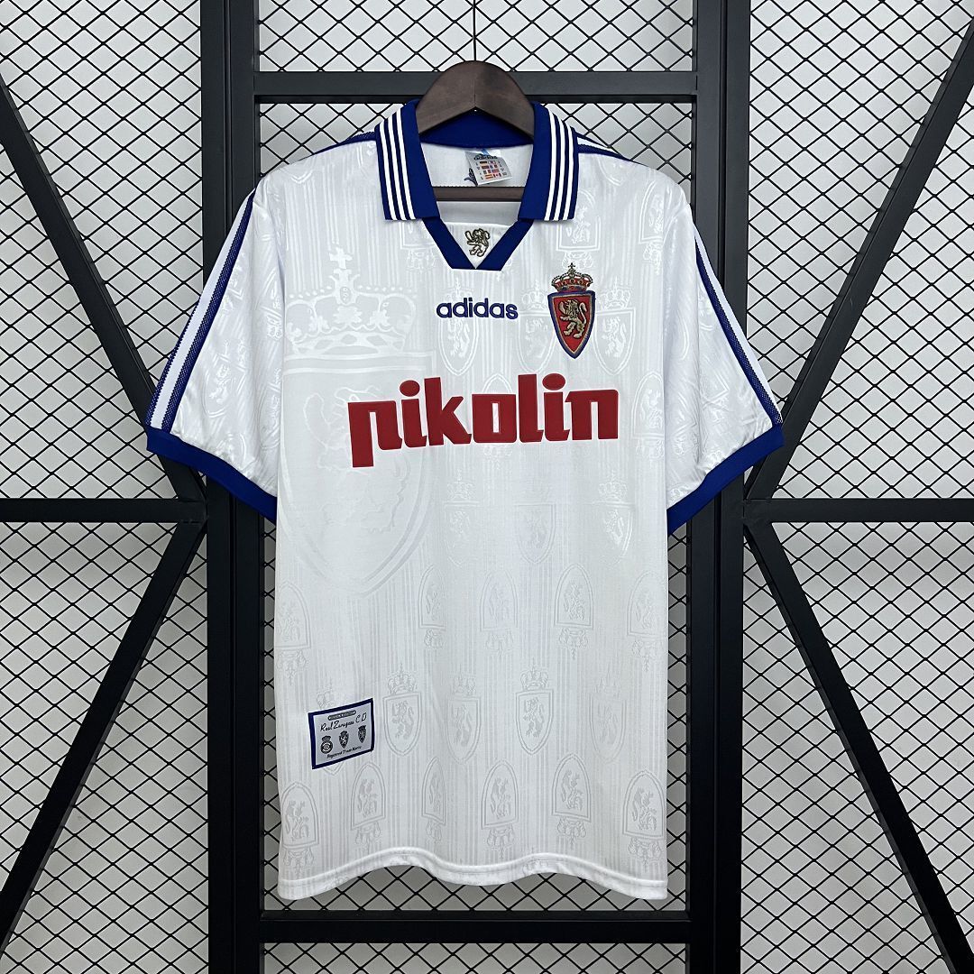 97-98 Zaragoza Home Retro Kit Vintage Shirt AAAAJersey Wholesale Yupoo