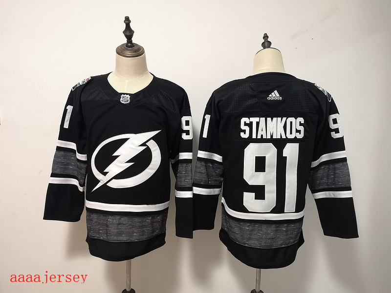 2019 Tampa Bay Lightning all star ice hockey jersey M-3XL 坦帕湾闪电队全明星冰球服 2