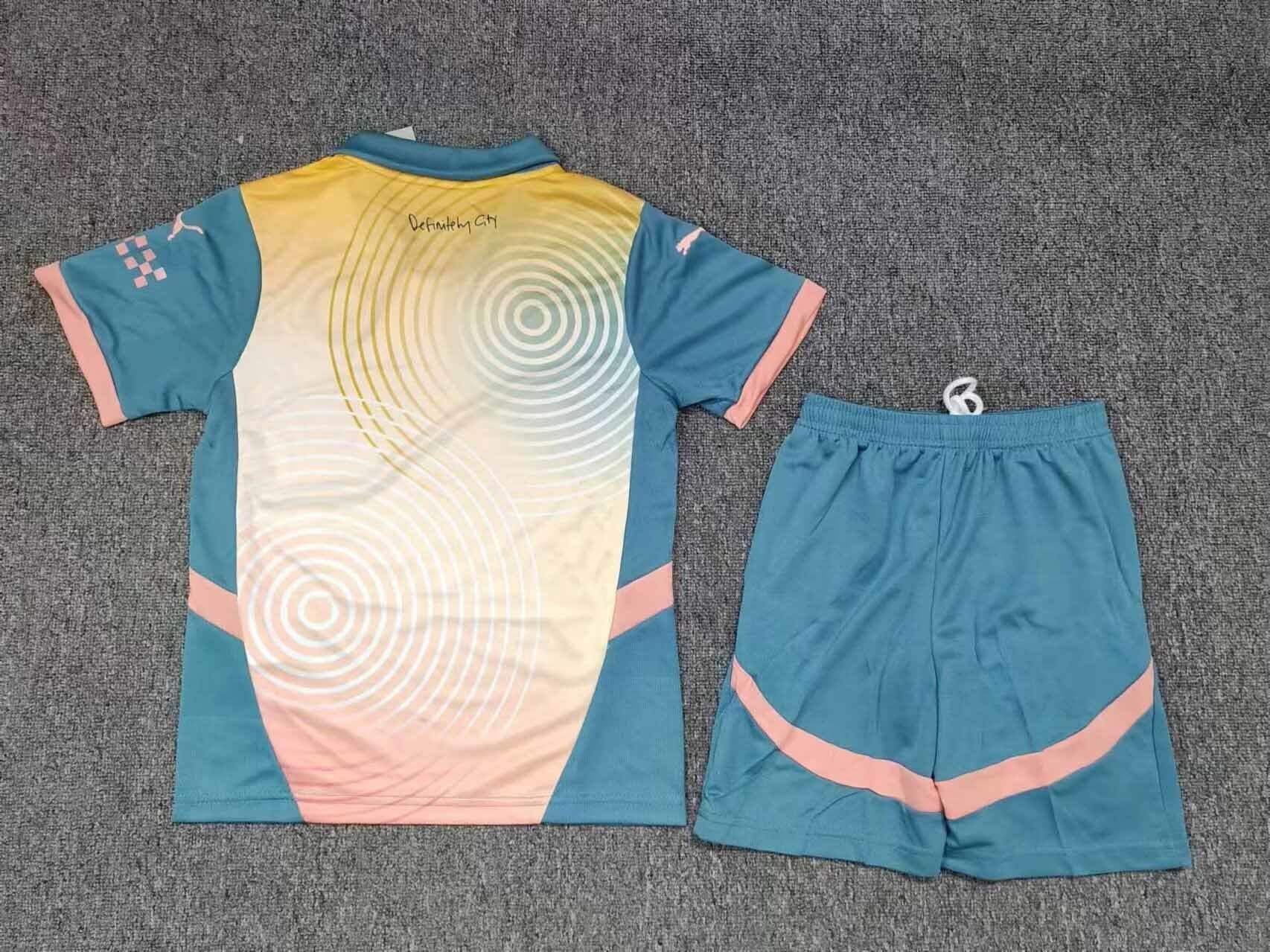 24-25 Manchester City Fourth Kids Kits Youth Apparels AAAAJersey Supplier Yupoo 1