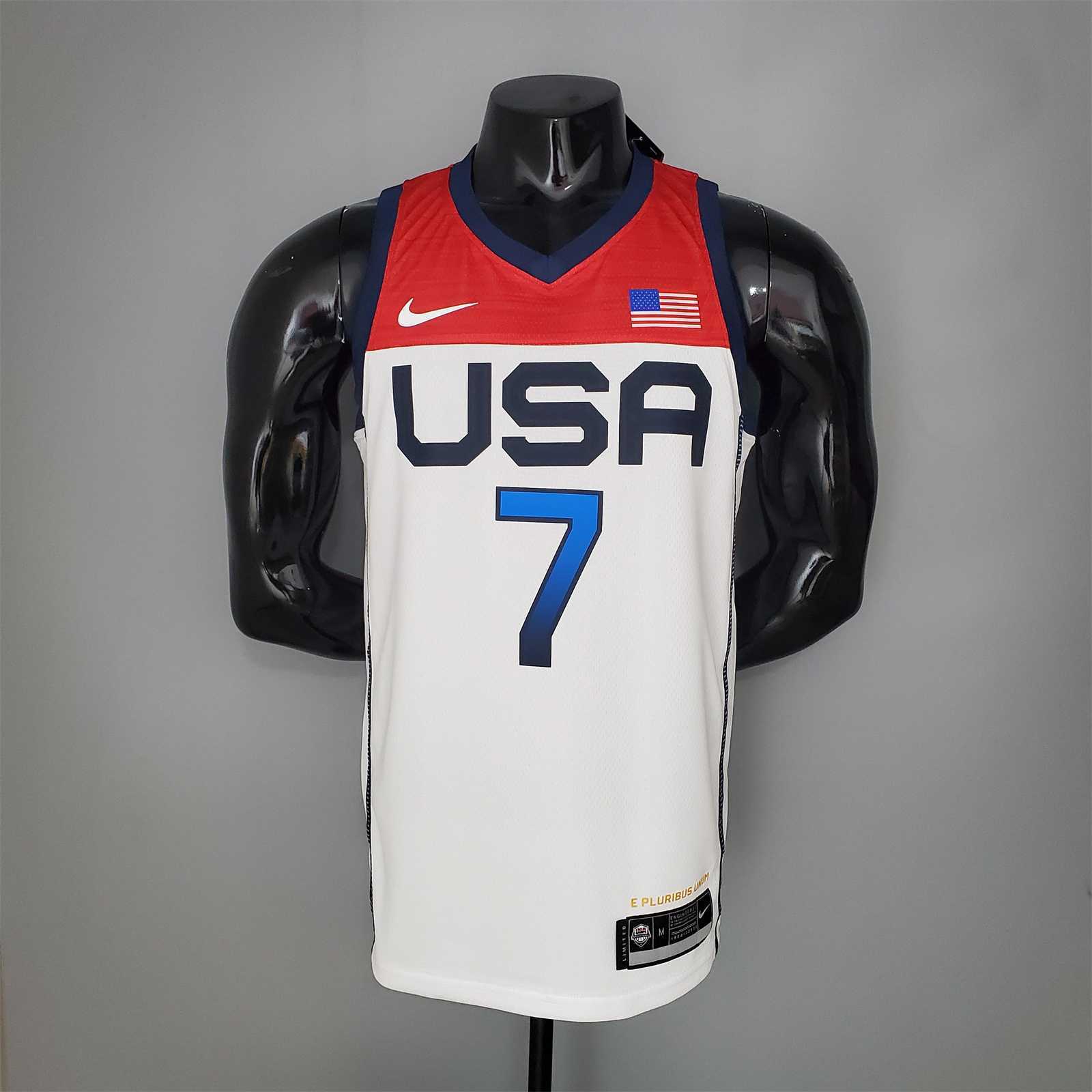 2021 Olympic Games DURANT#7 USA Team USA White Red