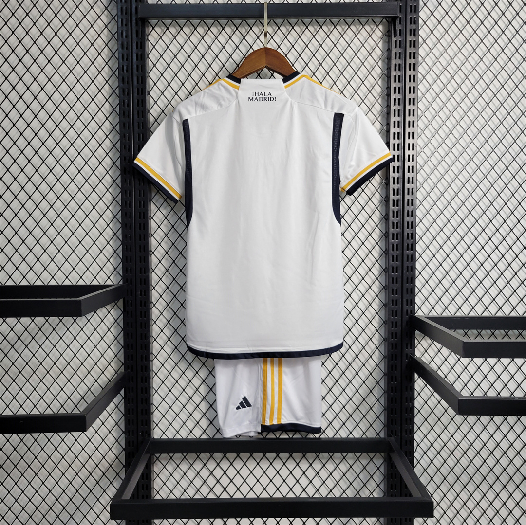 23-24 Real Madrid home kids kit 4
