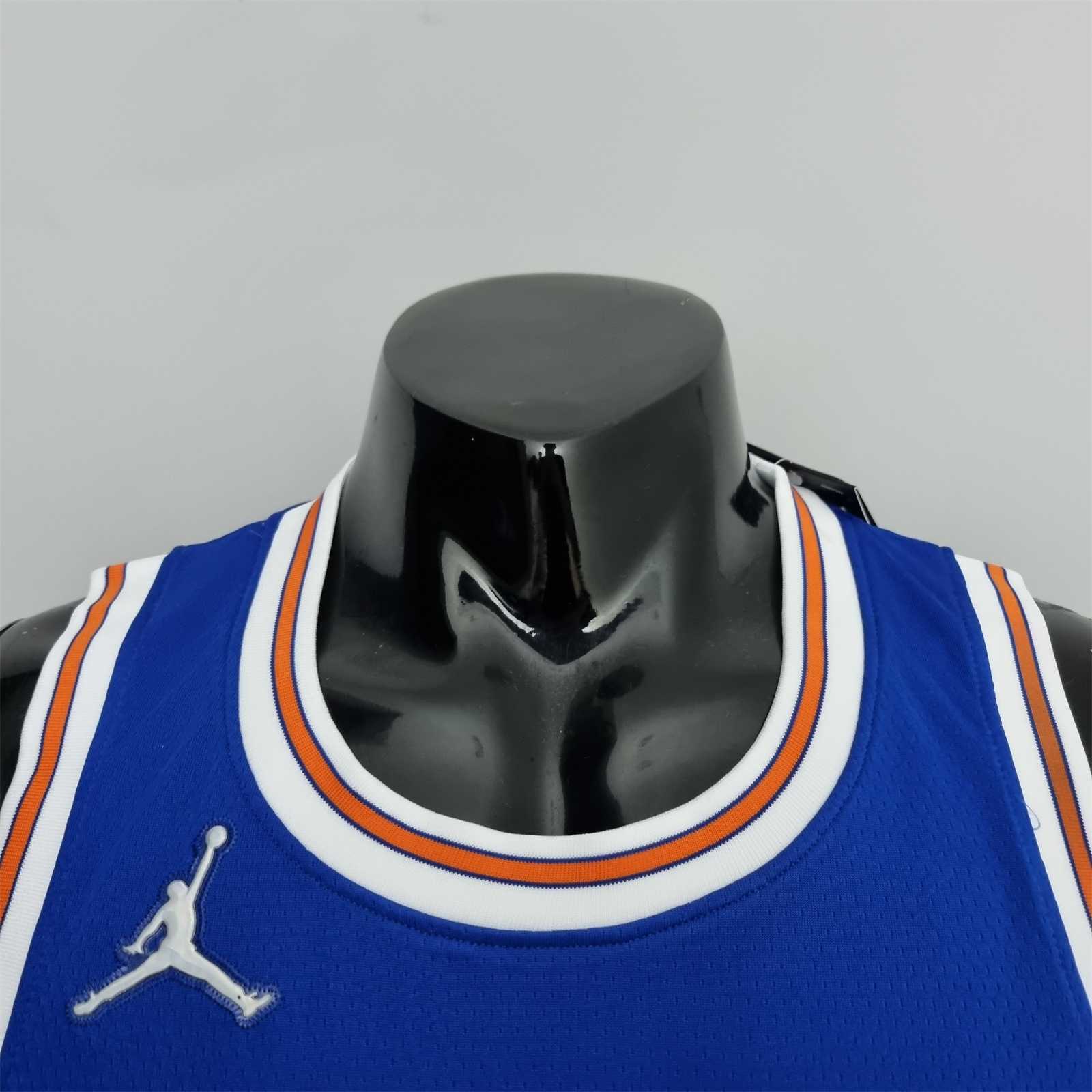 75th Anniversary Randle #30 New York Knicks Jordan Limited Blue NBA Jersey 1