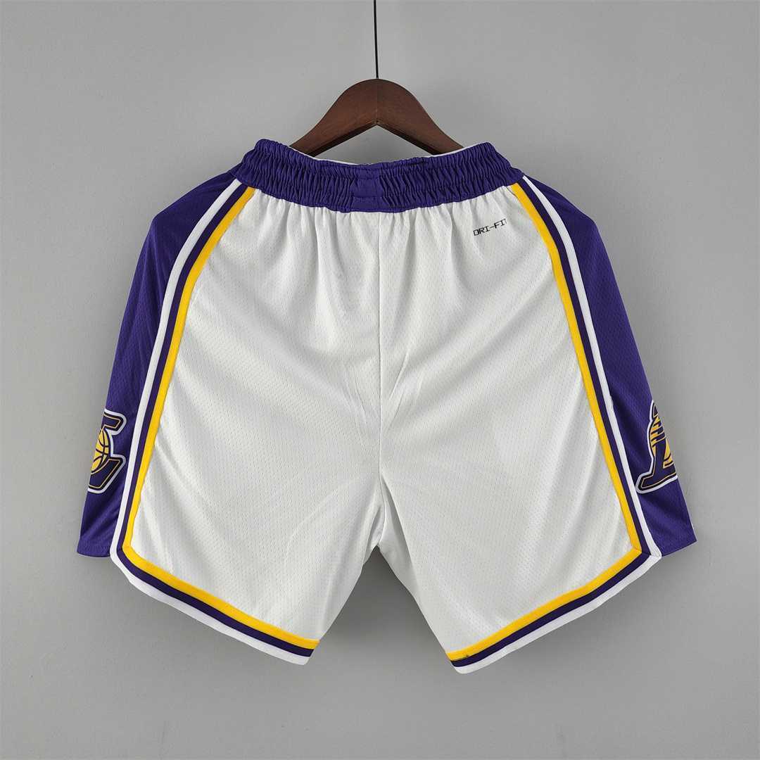 75th anniversary Los Angeles Lakers white NBA shorts 9