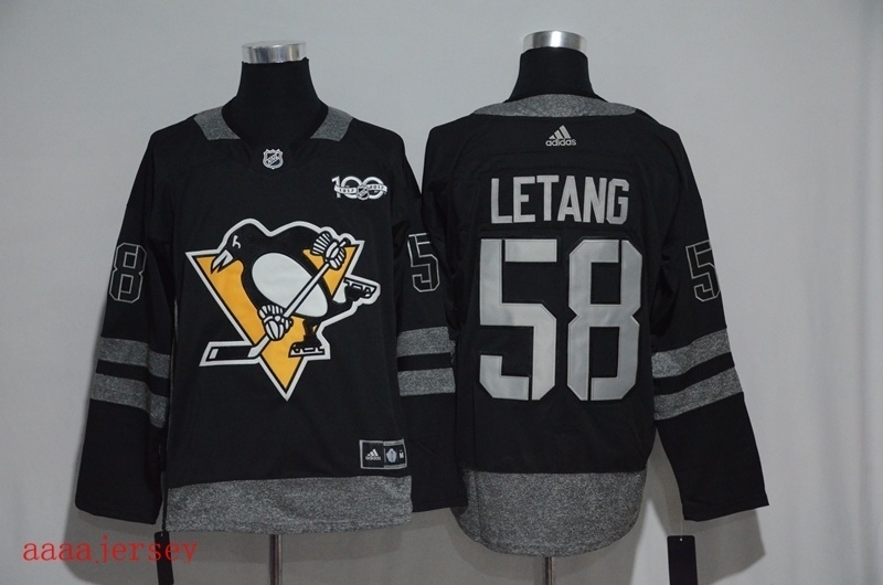 Pittsburgh Penguins 100 anniversary ice hockey jersey M-3XL 匹兹堡企鹅队100周年纪念版冰球服 5