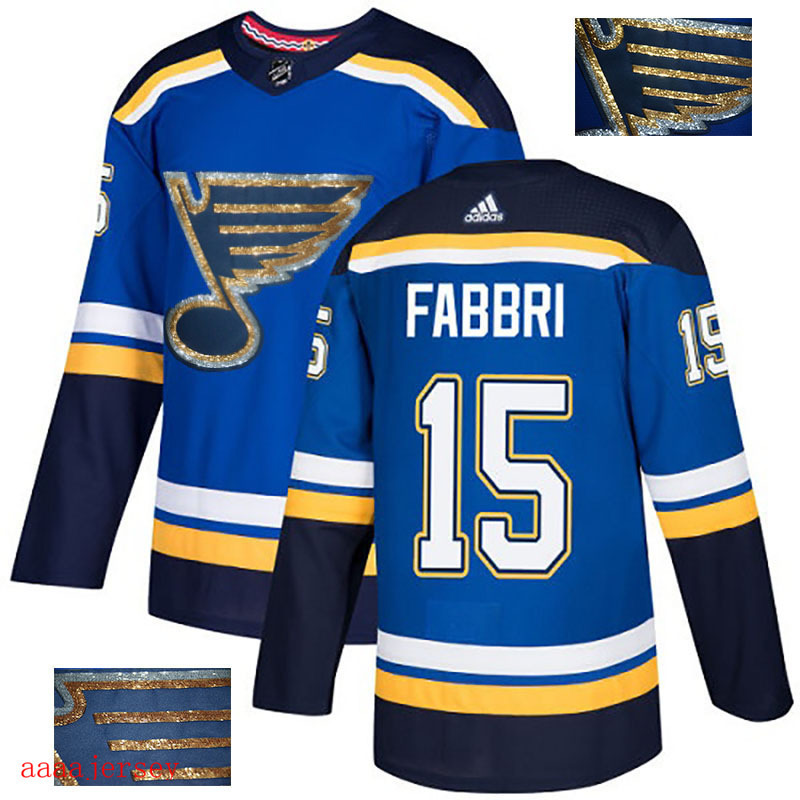 2018 St. Louis Blues ice hockey jersey M-3XL 圣路易蓝调队时尚亮片款冰球服 32