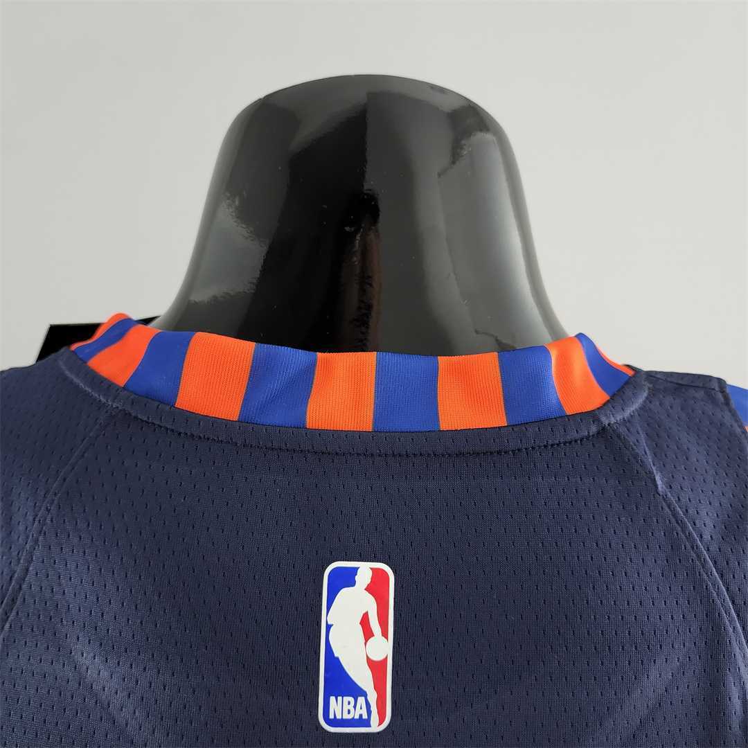 New York Knicks Barrett #9 Striped NBA Jersey 3